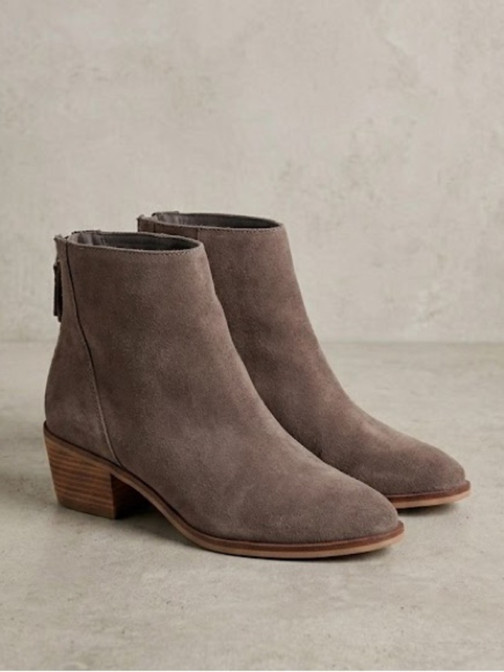Steve Madden Women's Legally Suede Leather Booties 8 Gray Brown Fall Winter